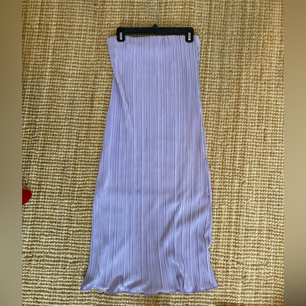 Lavender Pleated Midi Dress